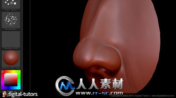 《ZBrush雕刻人物鼻子视频教程》Digital-Tutors Sculpting Human Noses in ZBrush 4R4