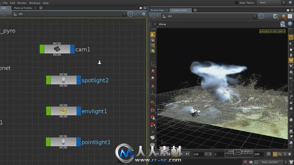 《Houdini龙卷风粒子特效视频教程》cmiVFX Houdini Network Relationships Vol 1