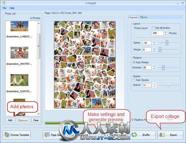 《照片自动拼贴工具》(Pearl Mountain Picture CollageIt Pro))v1.9.2