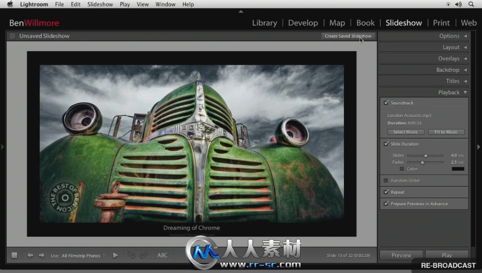 《Lightroom完整培训视频教程》CreativeLive Lightroom Mastery Full 3 Days