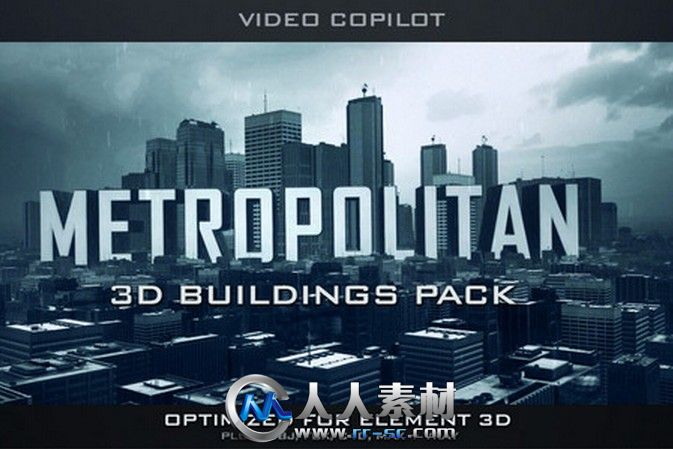 《大都会三维城市3D模型合辑》Video Copilot 3D Models Metropolitan Pack 3D City...