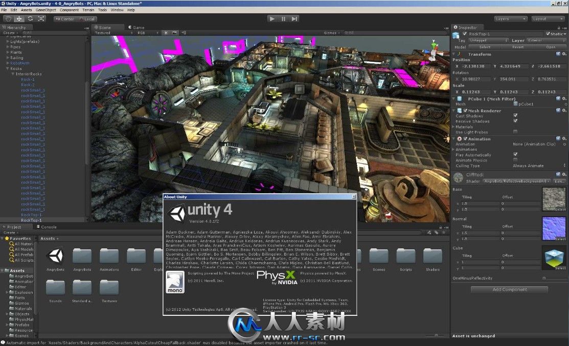 《游戏开发工具软件Unity3d破解V4.0.1f2苹果版》Unity 4.0.1f2 MacOSX