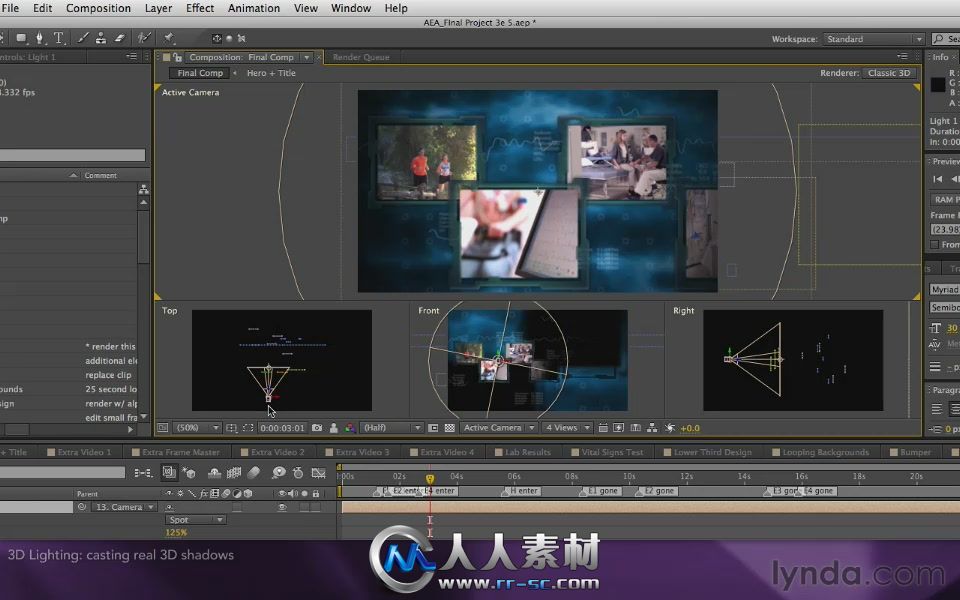 《AE学徒-片头制作视频教程》Lynda.com After Effects Apprentice 16 Creating a M...