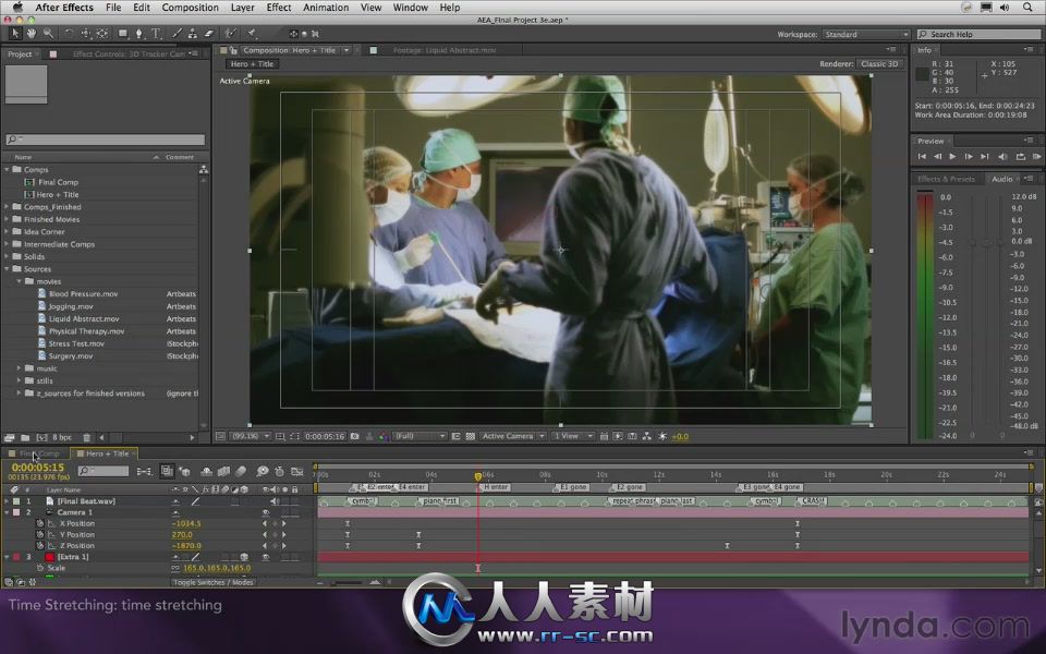 《AE学徒-片头制作视频教程》Lynda.com After Effects Apprentice 16 Creating a M...