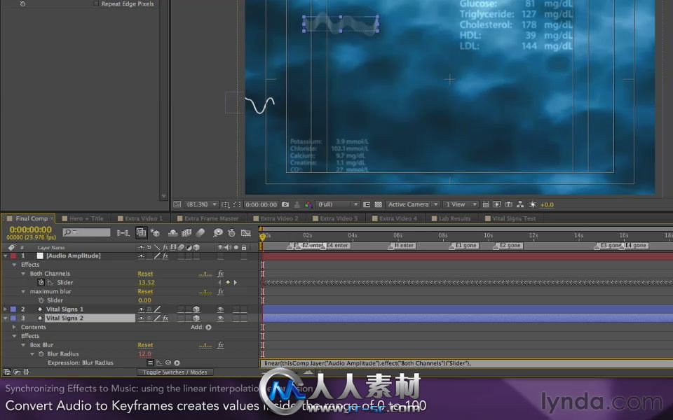 《AE学徒-片头制作视频教程》Lynda.com After Effects Apprentice 16 Creating a M...