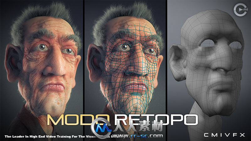 《Modo拓扑工具技术视频教程》cmiVFX Luxology Modo Retopology Tactics