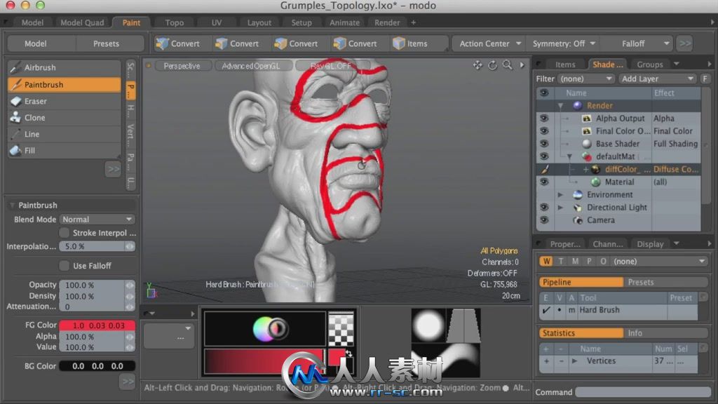 《Modo拓扑工具技术视频教程》cmiVFX Luxology Modo Retopology Tactics