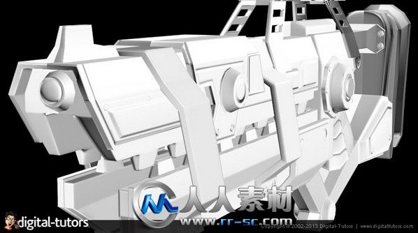 《科幻游戏武器建模视频教程》Digital-Tutors Modeling Sci-Fi Weapons for Games ...