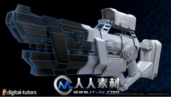 《科幻游戏武器建模视频教程》Digital-Tutors Modeling Sci-Fi Weapons for Games ...