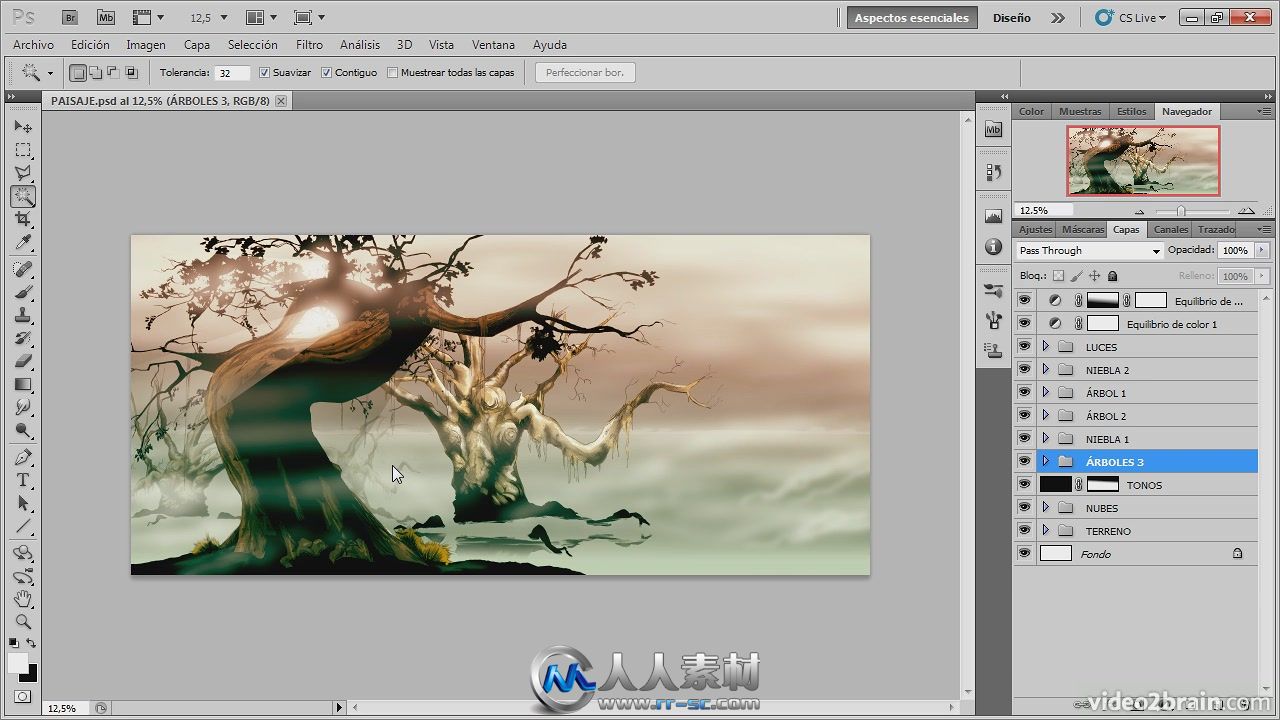 《Photoshop数字艺术绘画视频教程》video2brain Digital Art Collection Adobe Pho...