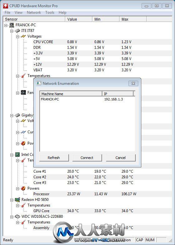 《硬件监控程序》(CPUID HWMonitor Pro)v1.16 x86|x64[压缩包]