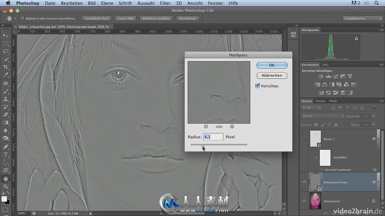 《Photoshop润色技巧视频教程》video2brain Retouching and Restoration German