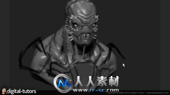 《ZBrush概念形象设计视频教程》Digital-Tutors Creative Development Alien Conce...