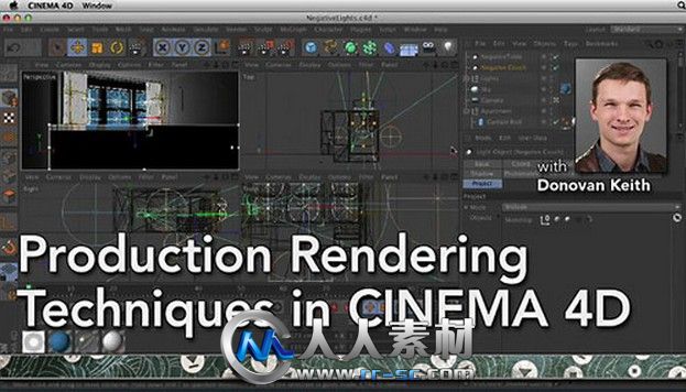 《C4D渲染技术视频教程》Lynda.com Production Rendering Techniques in CINEMA 4D