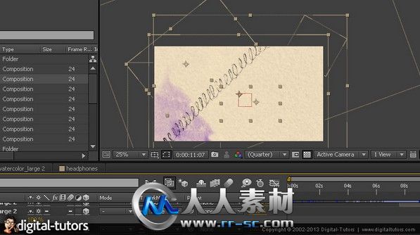 《AE水墨水彩画视频教程》Digital-Tutors Creating a Watercolor Painting Effect ...