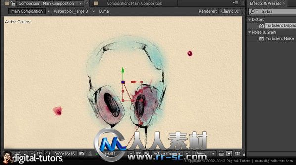 《AE水墨水彩画视频教程》Digital-Tutors Creating a Watercolor Painting Effect ...