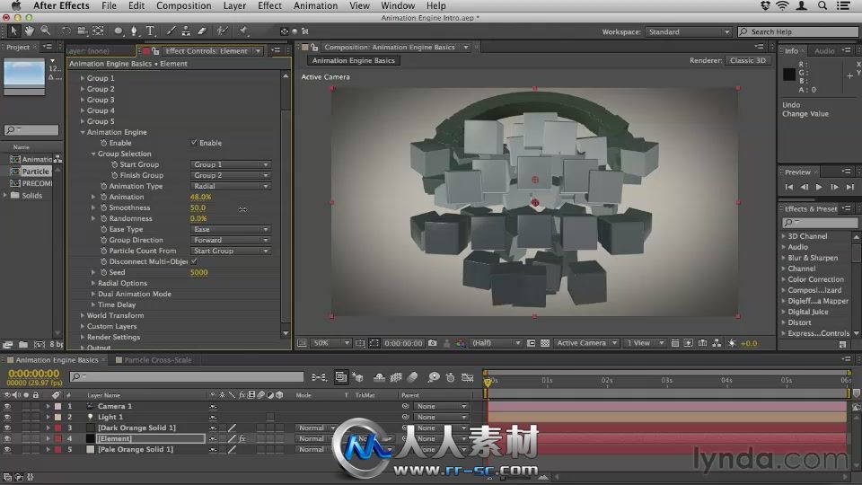 《AE插件Element3D基础训练视频教程》Lynda.com Element 3D Essential Training