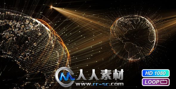 《网络地球全景AE模板》VideoHive Cyber Earth Globe Hologram 617470