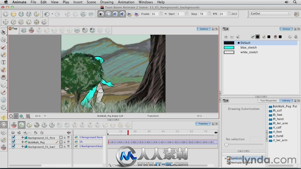 《ToonBoomAnimate角色动画视频教程》Lynda.com Animating Characters in Toon Boo...