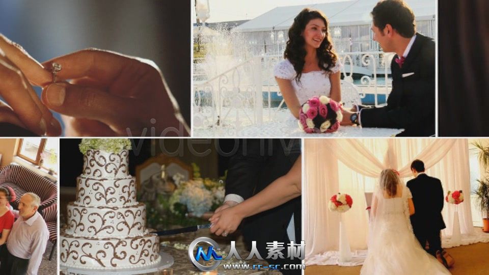 《婚礼投影幻灯片AE模板》Videohive Slide Intro 2792465