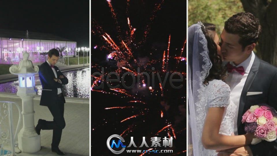 《婚礼投影幻灯片AE模板》Videohive Slide Intro 2792465