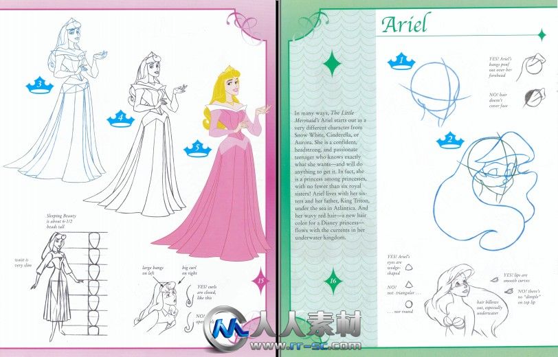 《迪士尼公主绘画书籍》Learn to Draw Disney Princesses