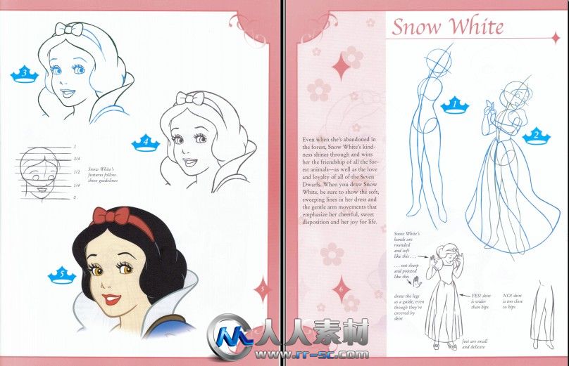 《迪士尼公主绘画书籍》Learn to Draw Disney Princesses