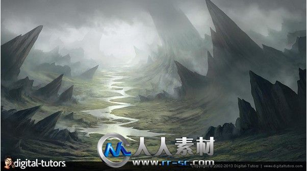 《PS幻想场景环境视频教程》Digital-Tutors Painting a Fantasy Environment in Ph...