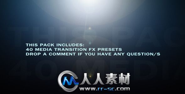 《快速剪辑转场包装预设AE模板》Videohive Media Transitions FX Pack 3945983