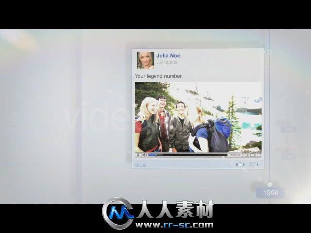 《社交网站时间线AE模板》Videohive Timeline Story 2601481