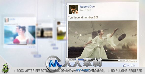 《社交网站时间线AE模板》Videohive Timeline Story 2601481