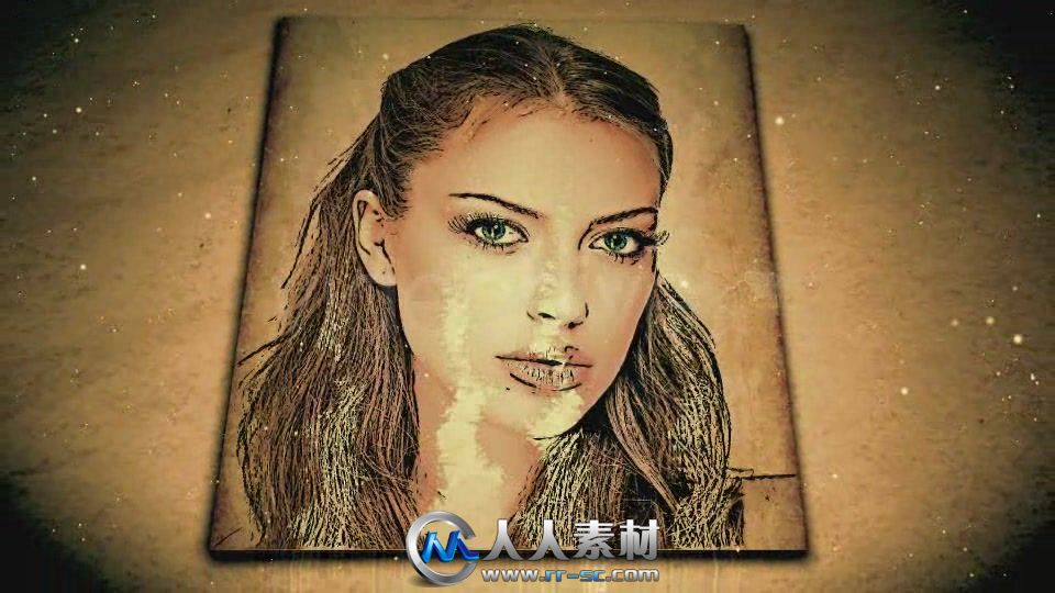 《雨滴人像AE模板》VideoHive Portrait 1927960