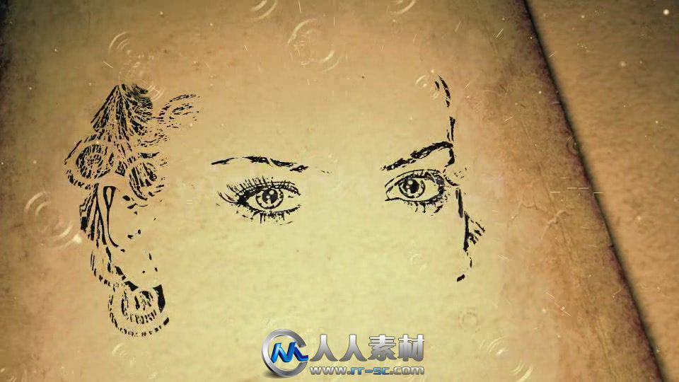 《雨滴人像AE模板》VideoHive Portrait 1927960