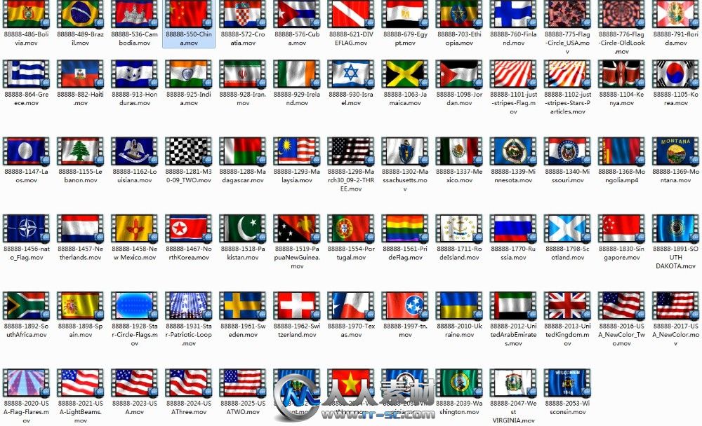 《国旗飘动视频素材合辑》Footage World Flags 2013