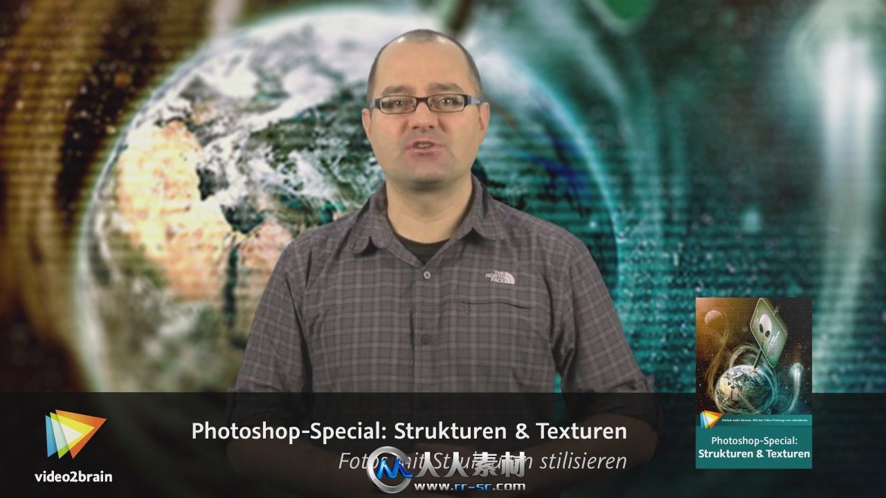 《PS纹理表面设计视频教程》video2brain Photoshop Special Structures and Textures