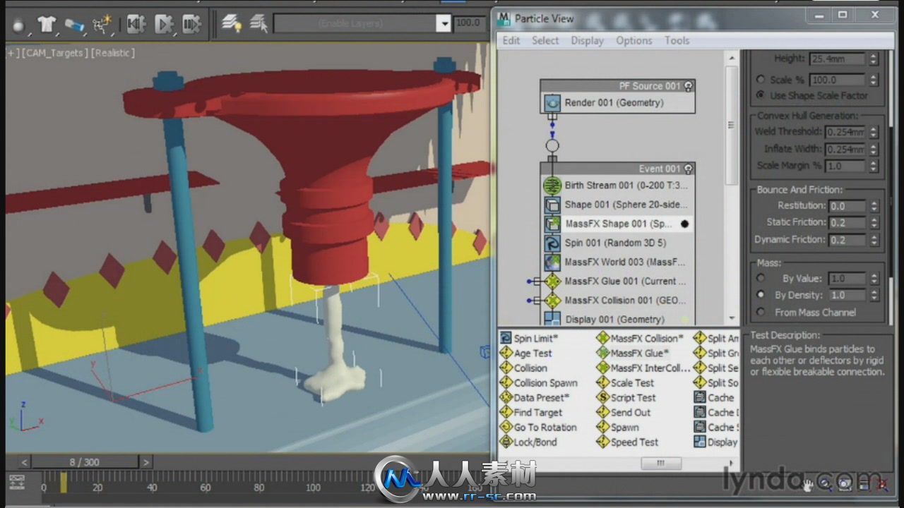 《3dsMax运动学系统MassFX视频教程》Lynda.com Creating Simulations in MassFX an...