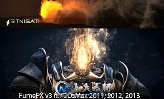 《3dsMax烟火特效插件V3.5.1版》Sitni Sati FumeFX v3.5.1 for 3ds Max 2012–2013...