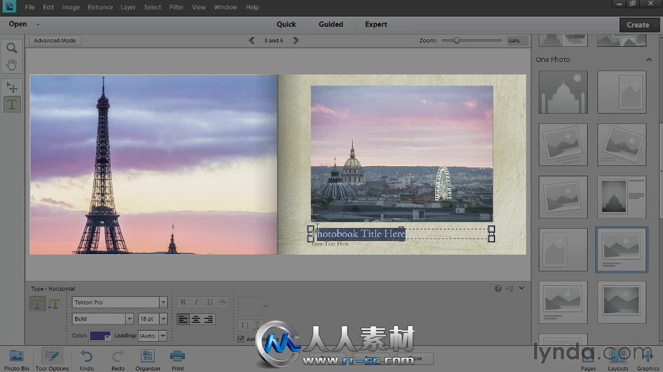 《Photoshop Elements 11基础入门视频教程之创意特效》Lynda.com Photoshop Elemen...