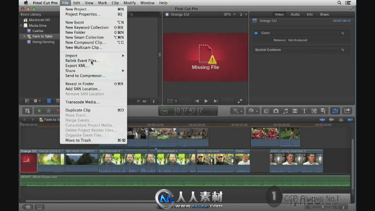 《FCP非编剪辑基础训练视频教程》Lynda.com Final Cut Pro X Essential Training