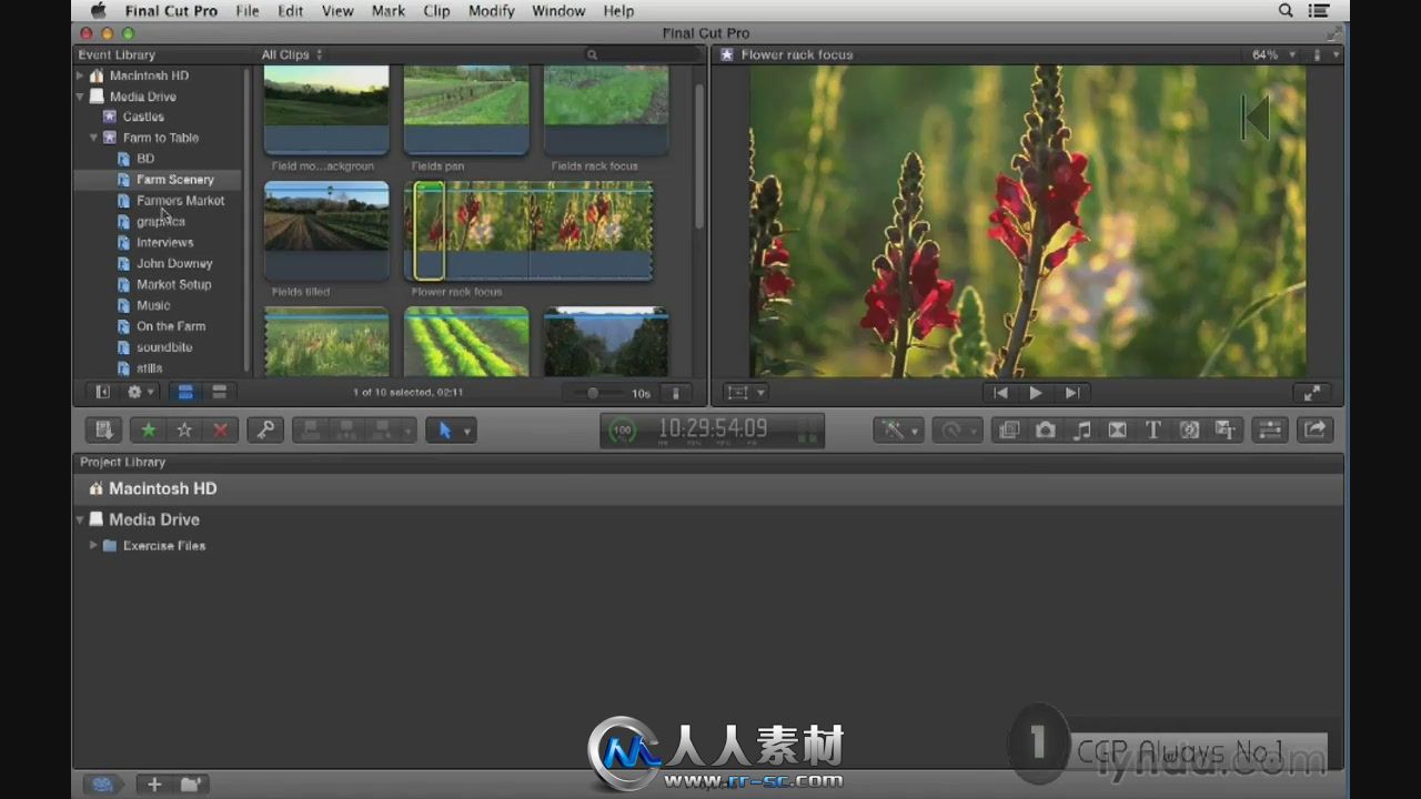 《FCP非编剪辑基础训练视频教程》Lynda.com Final Cut Pro X Essential Training