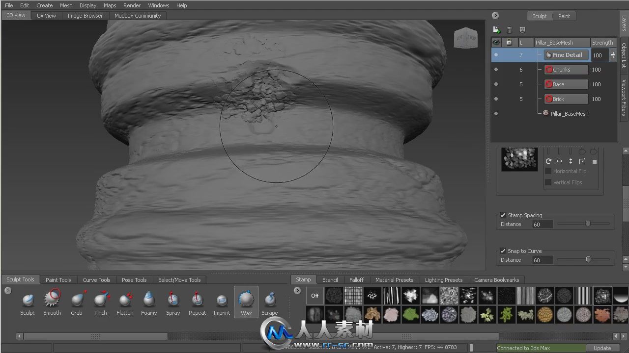 《3dsMax与Mudbox雕刻整合视频教程》Digital-Tutors Sculpting Integration Concep...