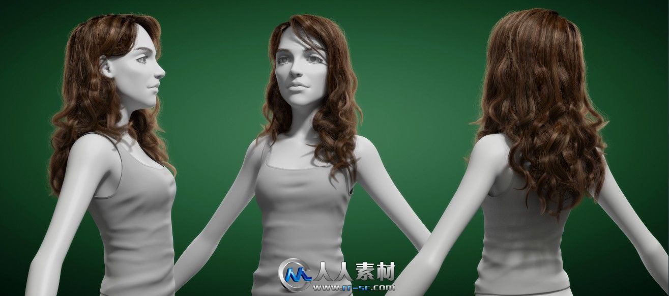 《Blender角色头发渲染视频教程》CG Cookie Styling and Rendering Long Hair with...