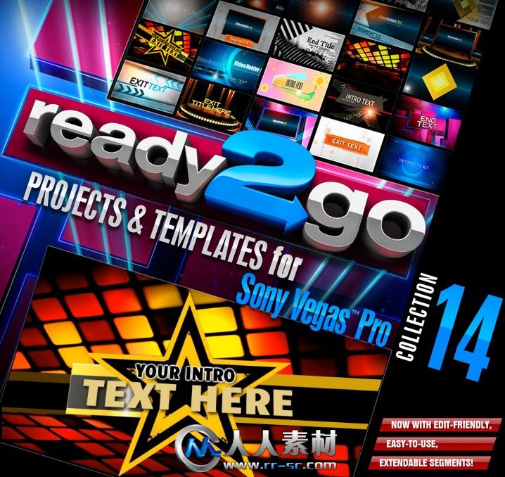 《DJ最强Vegas模板合辑Vol.14》Digital Juice Ready2Go Collection 14 for Sony Ve...