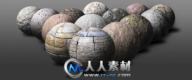 《石砖材质纹理贴图合辑》CG Cookie Exclusive Stone Texture &amp; Reference Pack