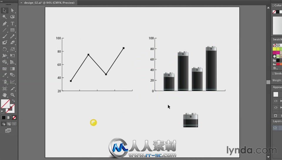 《Illustrator数据可视化视频教程》Lynda.com Creating Infographics with Illustr...