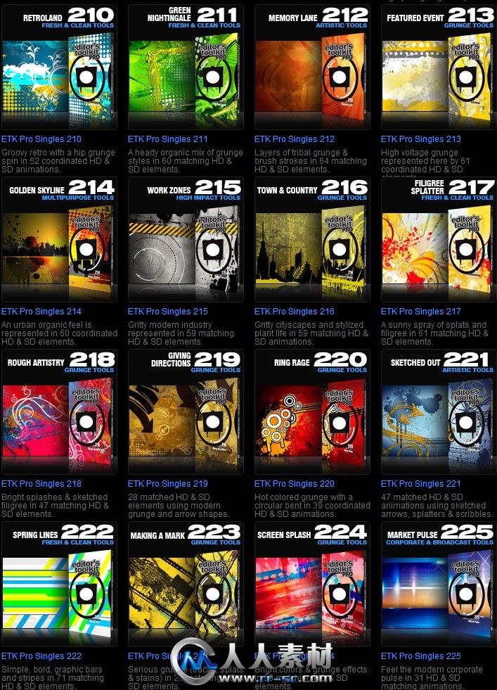 《DJ影视包装视频素材全集Vol.1-245》Digital Juice Editor's Toolkit Pro Singles...