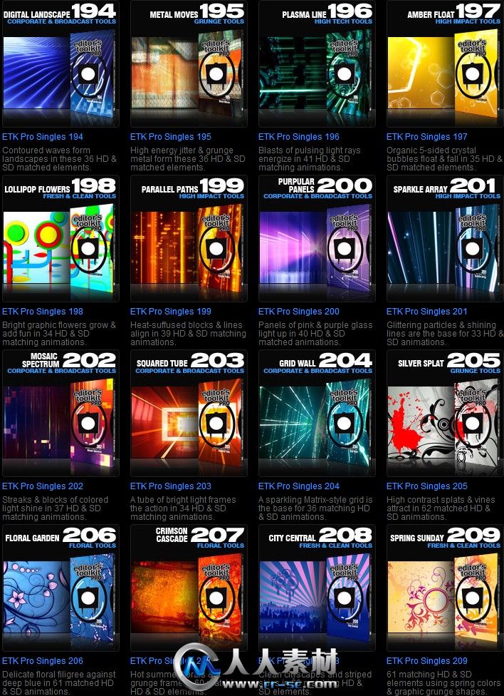 《DJ影视包装视频素材全集Vol.1-245》Digital Juice Editor's Toolkit Pro Singles...