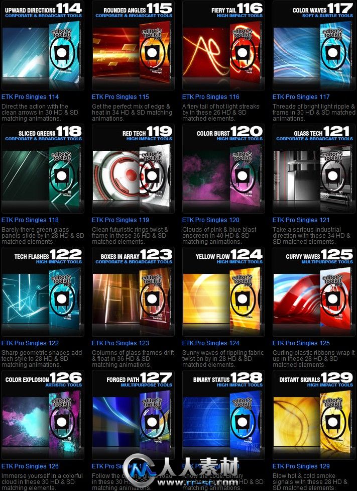 《DJ影视包装视频素材全集Vol.1-245》Digital Juice Editor's Toolkit Pro Singles...