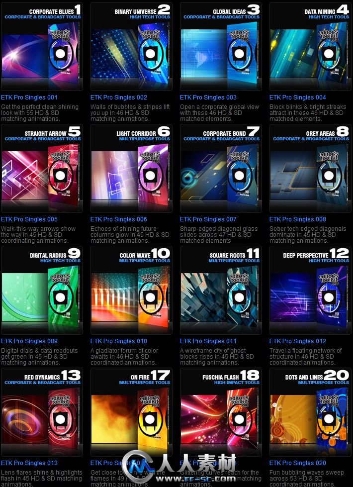 《DJ影视包装视频素材全集Vol.1-245》Digital Juice Editor's Toolkit Pro Singles...