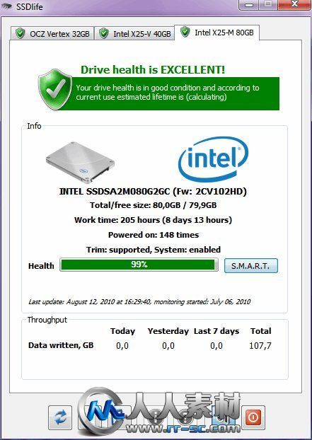 《SSD固态硬盘检测工具》(SSDlife Pro)v2.3.52[压缩包]